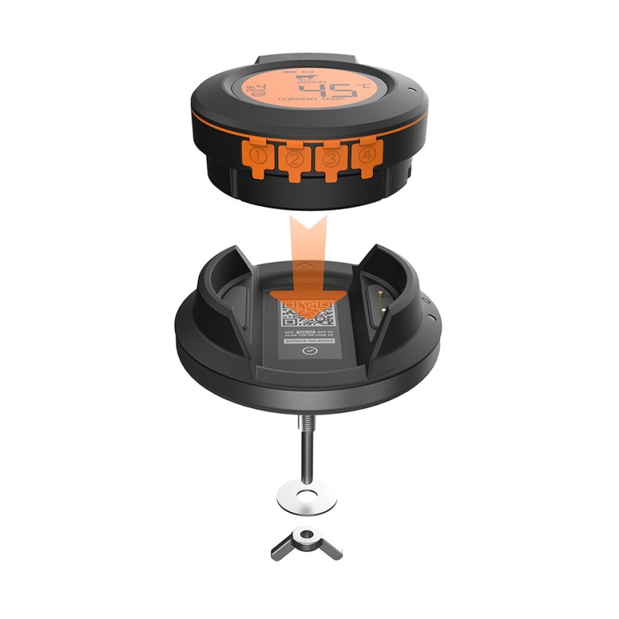 TESLA Electronics Cook - Termómetro digital para carnes com sonda 0-400 °C 2xAA IP65