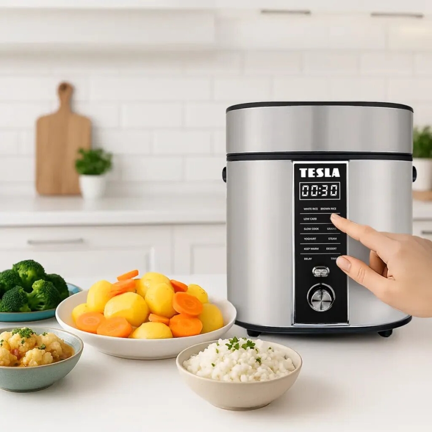 TESLA Electronics MultiCook - Multifuncional panela de arroz 2,1 l 400W/230V
