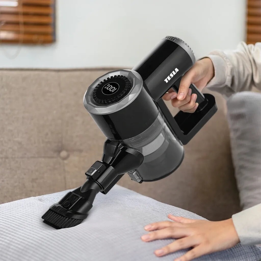 TESLA Electronics PureStar - Aspirador vertical flexível sem fios 2em1 150W/2200 mAh preto
