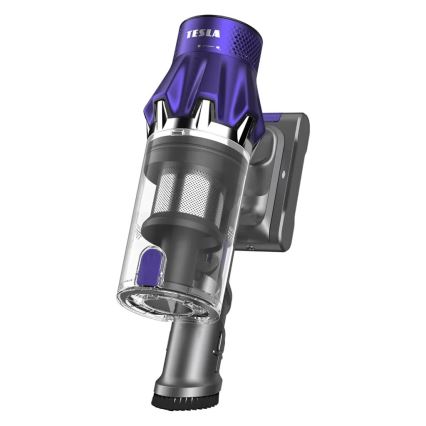 TESLA Electronics PureStar - Aspirador vertical flexível sem fios 2em1 250W/2200 mAh cinzento/roxo