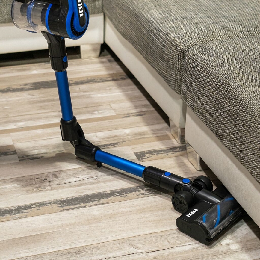 TESLA Electronics PureStar - Aspirador vertical flexível sem fios 3em1 300W/2200 mAh preto/azul