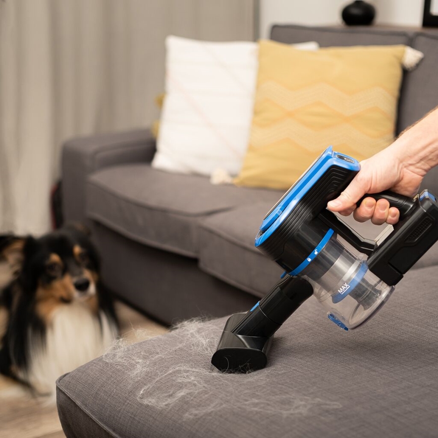 TESLA Electronics PureStar - Aspirador vertical flexível sem fios 3em1 300W/2200 mAh preto/azul