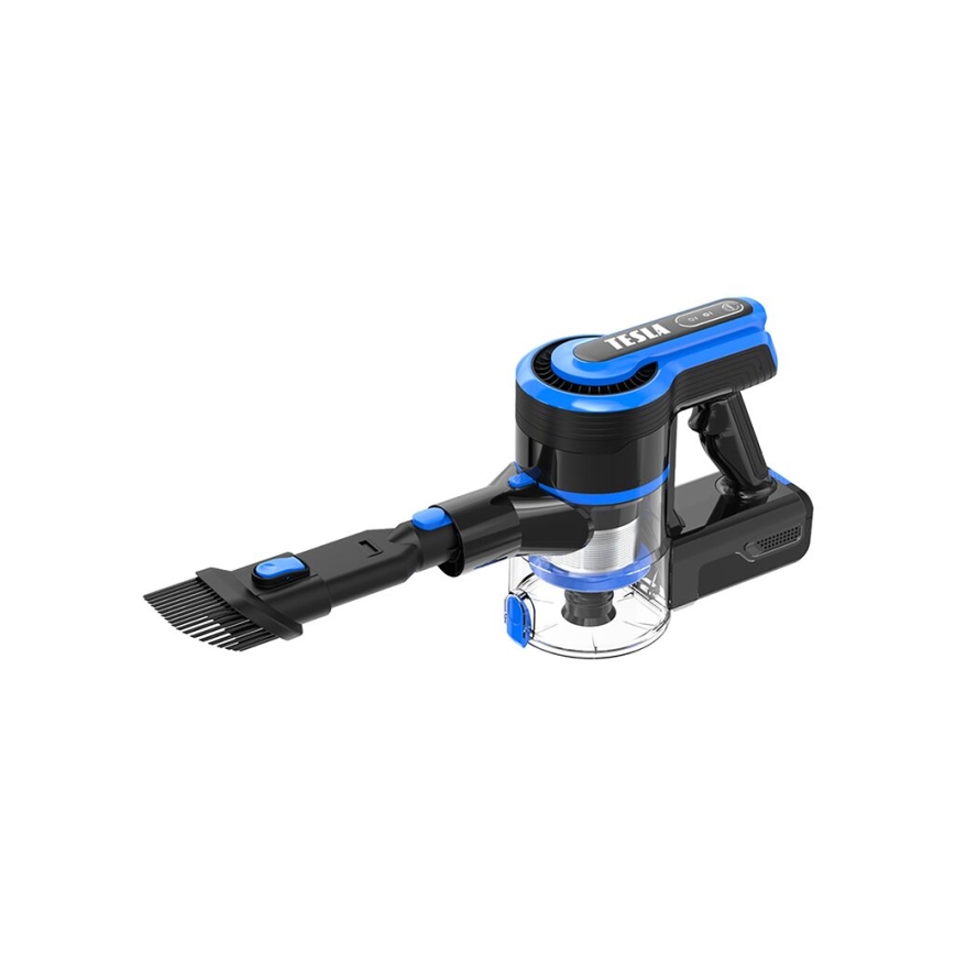 TESLA Electronics PureStar - Aspirador vertical flexível sem fios 3em1 300W/2200 mAh preto/azul