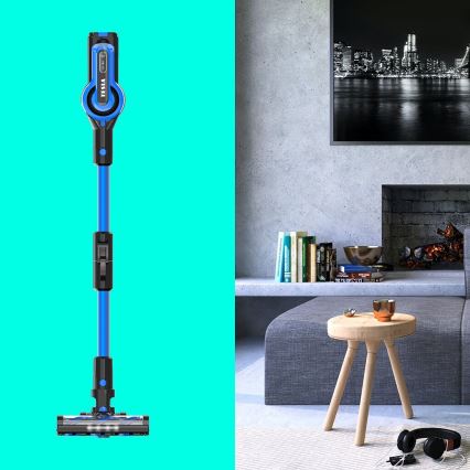 TESLA Electronics PureStar - Aspirador vertical flexível sem fios 3em1 300W/2200 mAh preto/azul