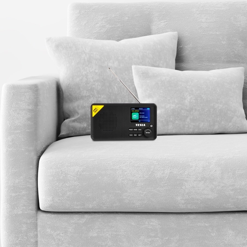 TESLA Electronics - Rádio DAB+ FM 5W/1800 mAh preto