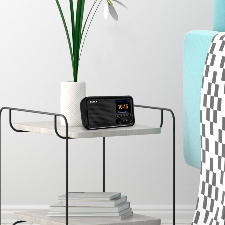 TESLA Electronics - Rádio DAB+ FM 5W/1800 mAh preto