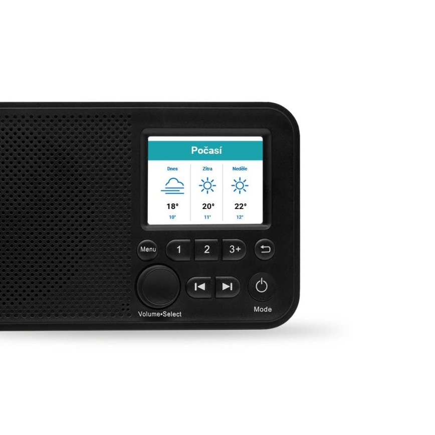 TESLA Electronics - Rádio DAB+ FM 5W/1800 mAh preto
