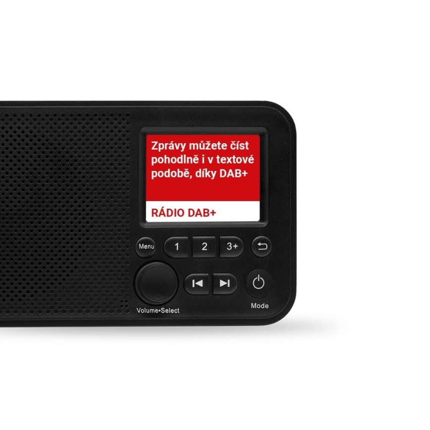 TESLA Electronics - Rádio DAB+ FM 5W/1800 mAh preto