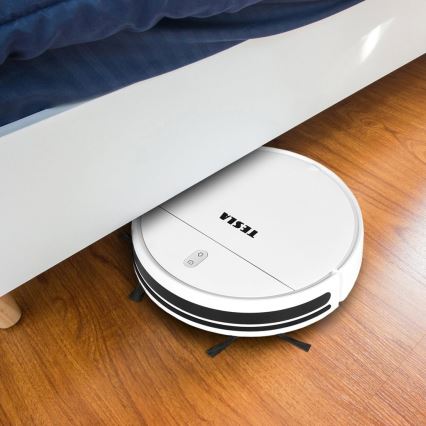 TESLA Electronics RoboStar - Aspirador robô inteligente 2em1 2500 mAh Wi-Fi Tuya branco + controlo remoto