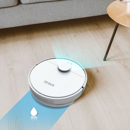 TESLA Electronics RoboStar - Aspirador robô inteligente 2em1 2550 mAh Wi-Fi branco