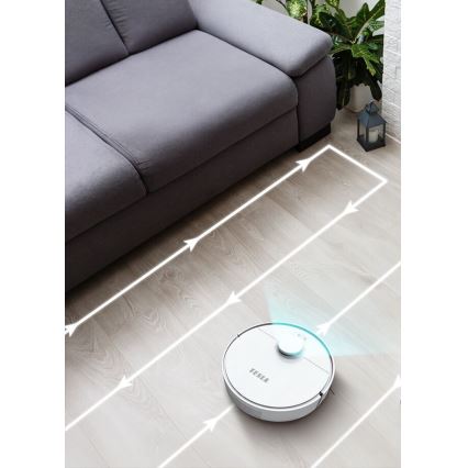 TESLA Electronics RoboStar - Aspirador robô inteligente 2em1 2550 mAh Wi-Fi branco