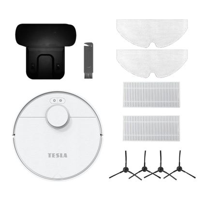 TESLA Electronics RoboStar - Aspirador robô inteligente 2em1 2550 mAh Wi-Fi branco