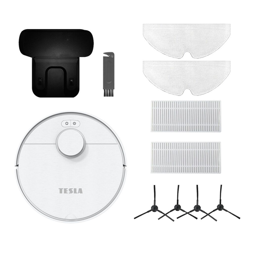 TESLA Electronics RoboStar - Aspirador robô inteligente 2em1 2550 mAh Wi-Fi branco