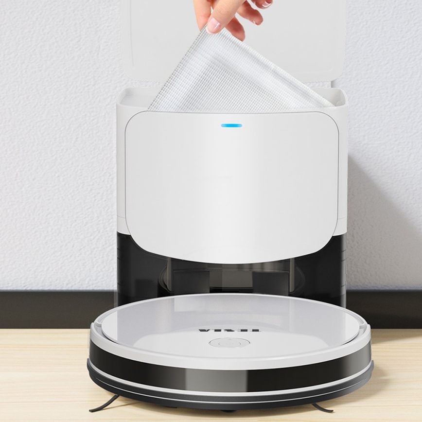 TESLA Electronics RoboStar - Aspirador robô inteligente 2em1 2600 mAh Wi-Fi branco + comando