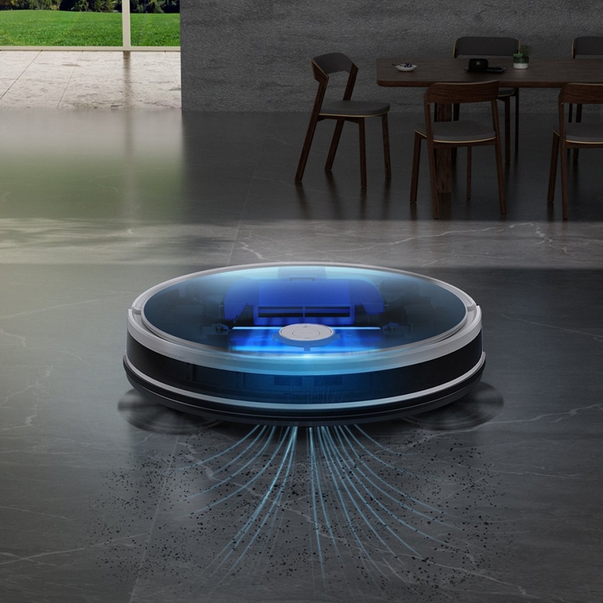 TESLA Electronics RoboStar - Aspirador robô inteligente 2em1 2600 mAh Wi-Fi branco + comando
