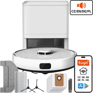 TESLA Electronics RoboStar - Aspirador robô inteligente 2em1 2600 mAh Wi-Fi branco