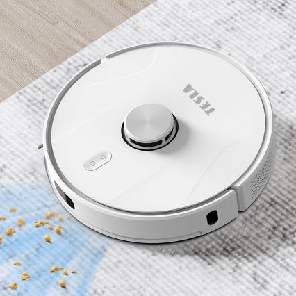 TESLA Electronics RoboStar - Aspirador robô inteligente 2em1 2600 mAh Wi-Fi branco