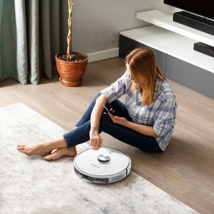 TESLA Electronics RoboStar - Aspirador robô inteligente 2em1 2600 mAh Wi-Fi branco