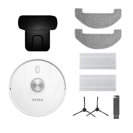 TESLA Electronics RoboStar - Aspirador robô inteligente 2em1 2600 mAh Wi-Fi branco