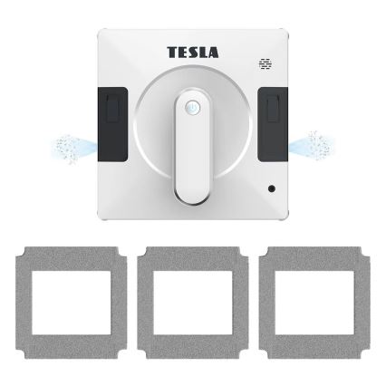 TESLA Electronics RoboStar - Limpa-vidros inteligente com pulverização de água 72W/230V/500 mAh Wi-Fi + comando