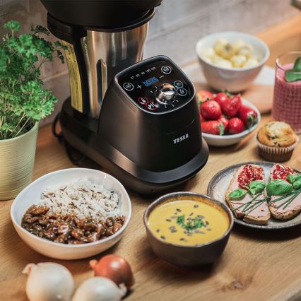 TESLA Electronics ThermoCook - Processador de alimentos multifuncional 1200W/230V aço inoxidável