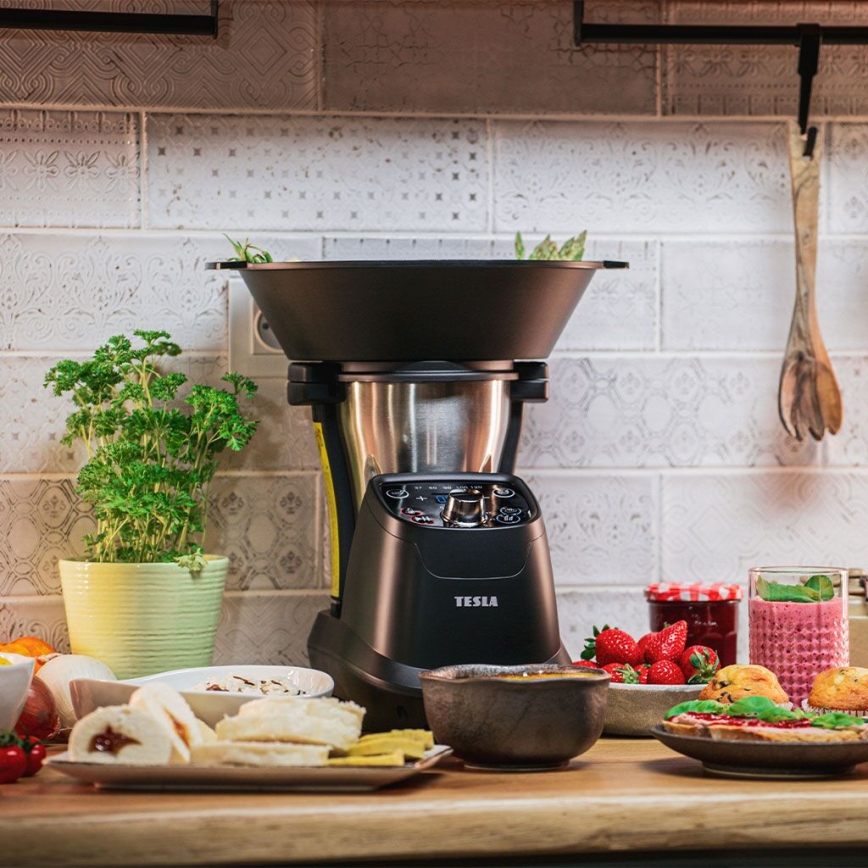 TESLA Electronics ThermoCook - Processador de alimentos multifuncional 1200W/230V aço inoxidável