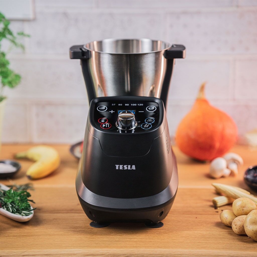TESLA Electronics ThermoCook - Processador de alimentos multifuncional 1200W/230V aço inoxidável