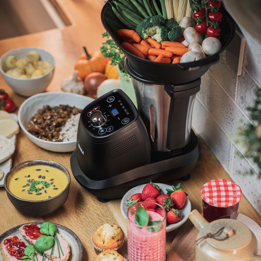 TESLA Electronics ThermoCook - Processador de alimentos multifuncional 1200W/230V aço inoxidável