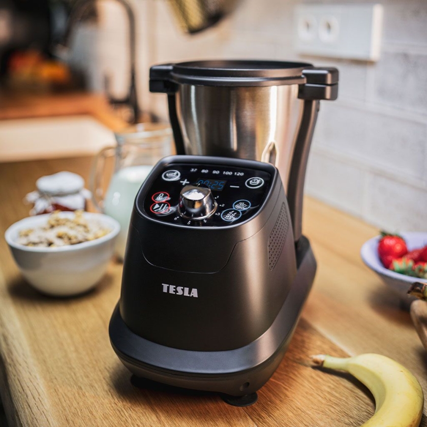 TESLA Electronics ThermoCook - Processador de alimentos multifuncional 1200W/230V aço inoxidável