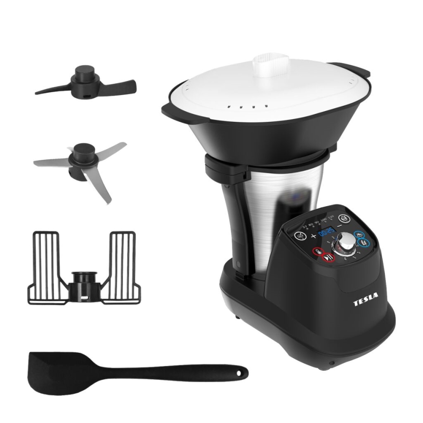 TESLA Electronics ThermoCook - Processador de alimentos multifuncional 1200W/230V aço inoxidável