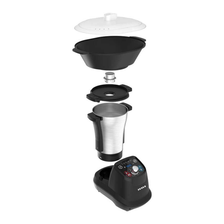 TESLA Electronics ThermoCook - Processador de alimentos multifuncional 1200W/230V aço inoxidável