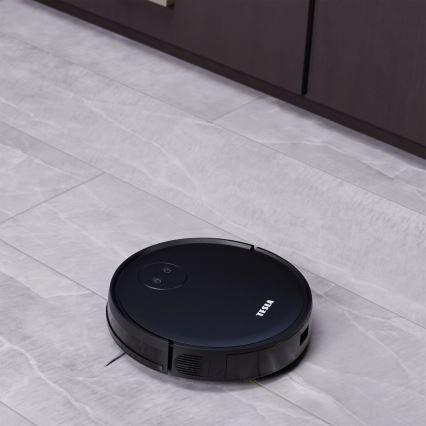 TESLA Smart - Aspirador robô inteligente 2 em 1 2000 mAh Wi-Fi preto + controlo remoto