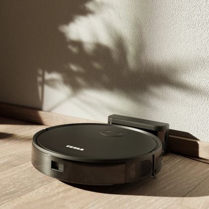 TESLA Smart - Aspirador robô inteligente 2 em 1 2000 mAh Wi-Fi preto + controlo remoto