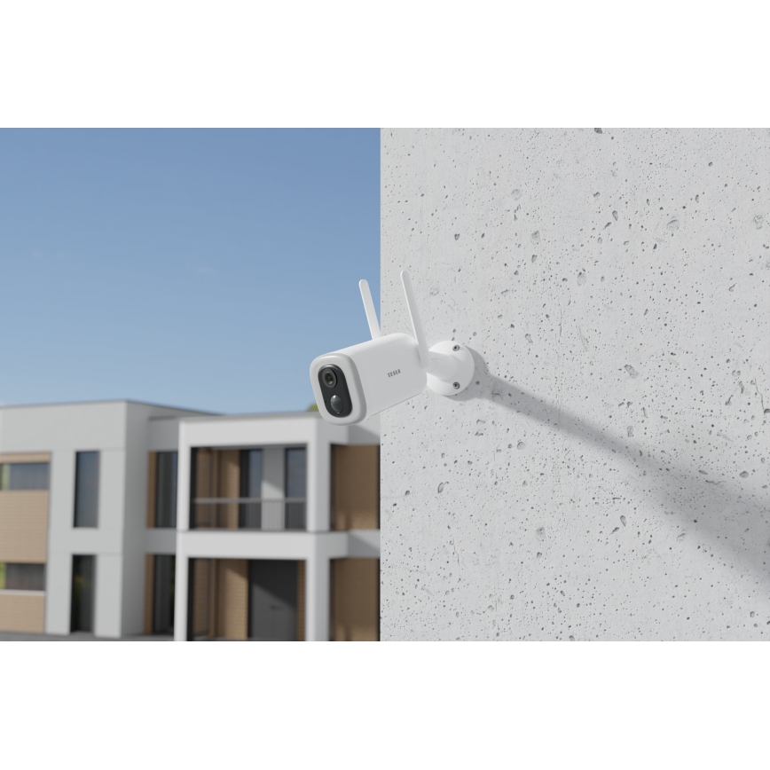 TESLA Smart - Câmara exterior inteligente com sensor 2K 1296p 9000 mAh 5V Wi-Fi IP65