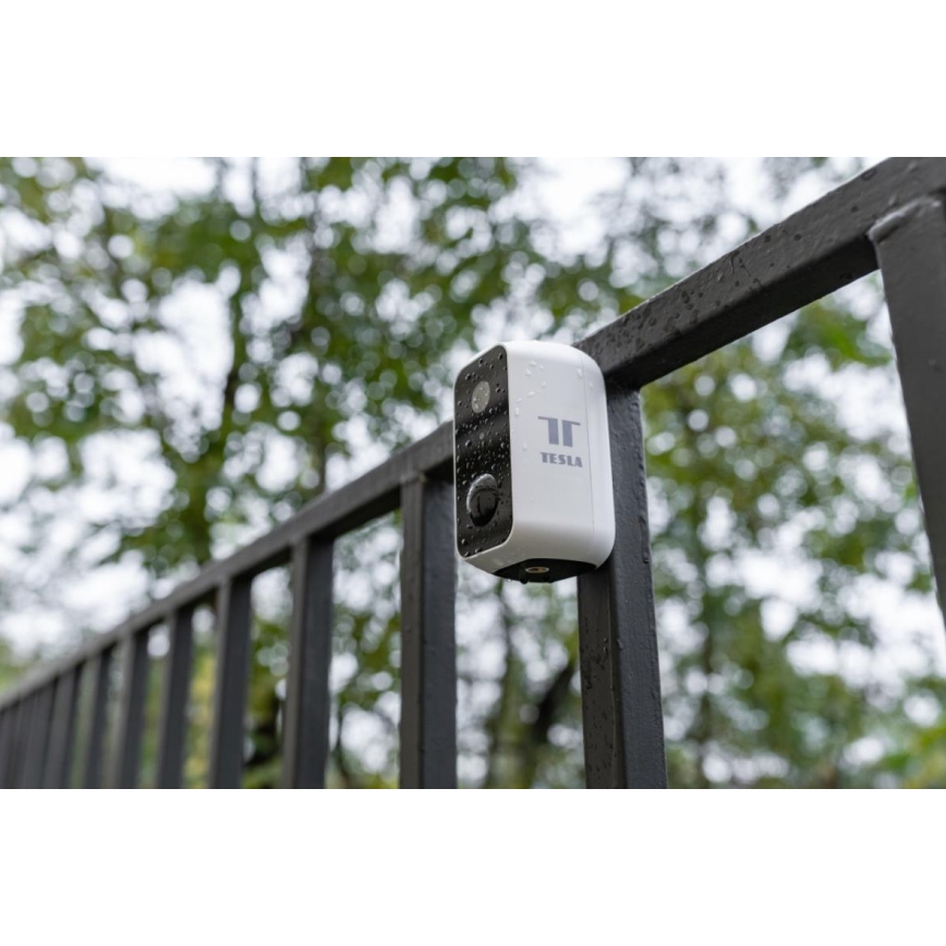TESLA Smart - Câmara IP exterior inteligente Full HD Wi-Fi 5V Li-ion 9000mAh IP65