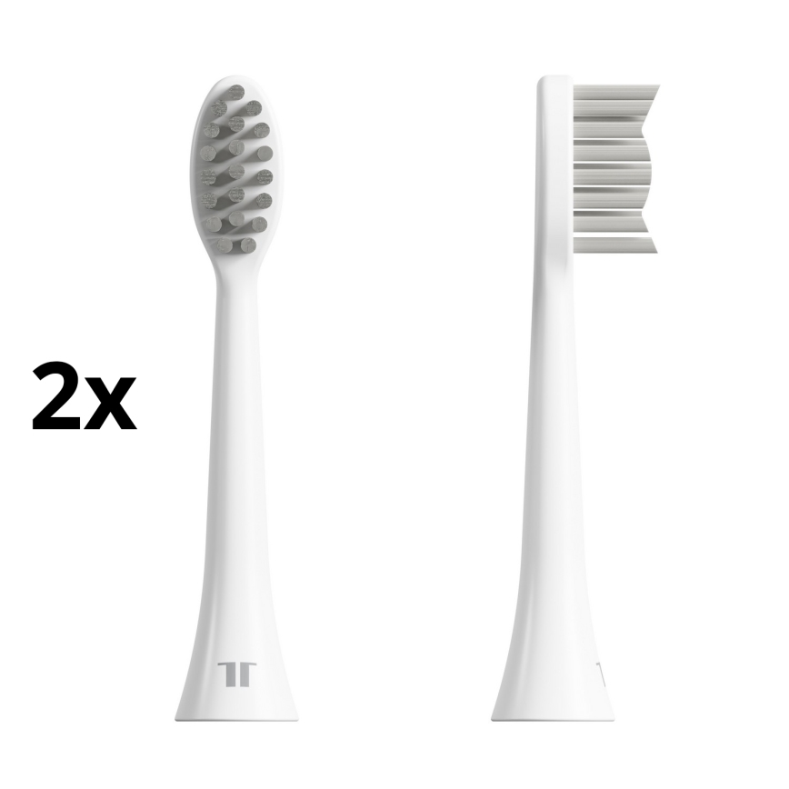 TESLA Smart - CONJUNTO 2x Cabeças de substituição para escova de dentes sónica TS200 branco