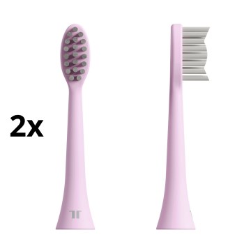 TESLA Smart - CONJUNTO 2x Cabeças de substituição para escova de dentes sónica TS200 rosa
