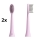 TESLA Smart - CONJUNTO 2x Cabeças de substituição para escova de dentes sónica TS200 rosa