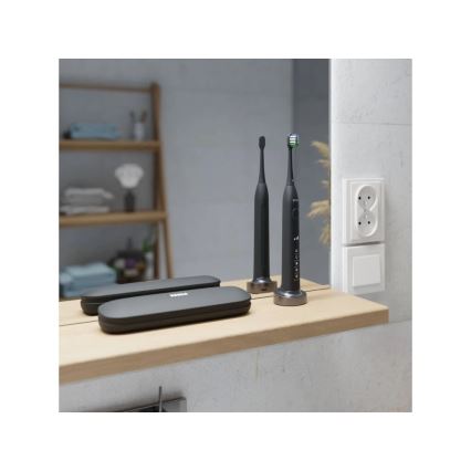 TESLA Smart - CONJUNTO 4x Cabeças de substituição para escova de dentes sónica TS400 preto