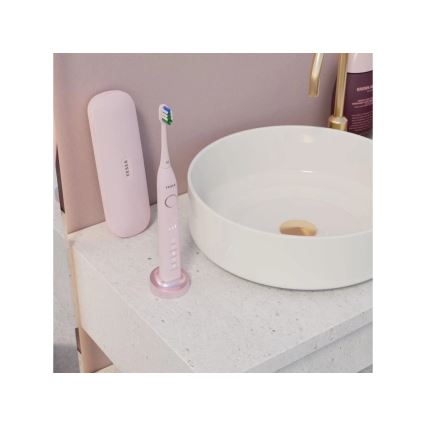TESLA Smart - CONJUNTO 4x Cabeças de substituição para escova de dentes sónica TS400 rosa