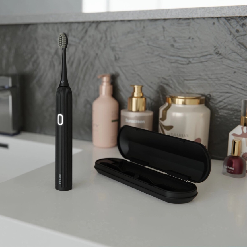 TESLA Smart - Escova de dentes inteligente sónica TS200 DELUXE preto