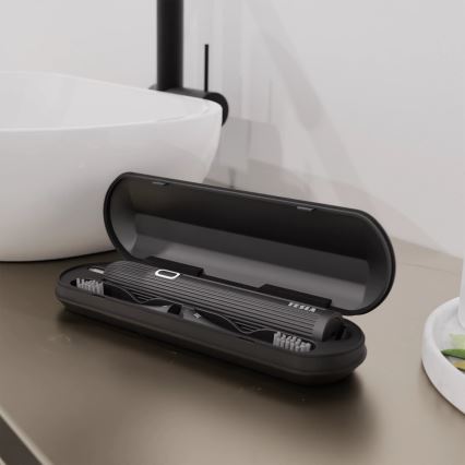 TESLA Smart - Escova de dentes inteligente sónica TS200 DELUXE preto