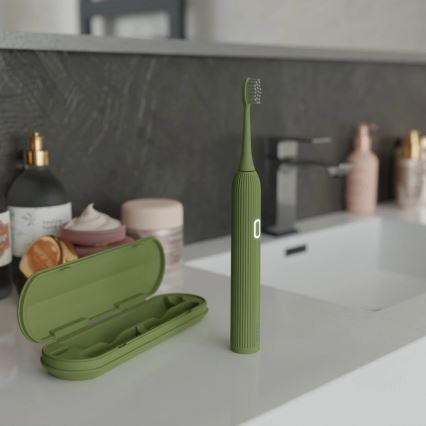 TESLA Smart - Escova de dentes inteligente sónica TS200 DELUXE verde