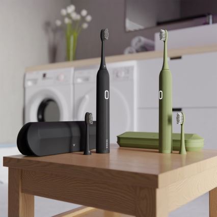 TESLA Smart - Escova de dentes inteligente sónica TS200 DELUXE verde