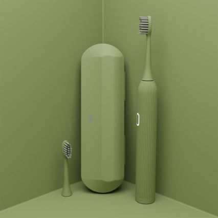 TESLA Smart - Escova de dentes inteligente sónica TS200 DELUXE verde