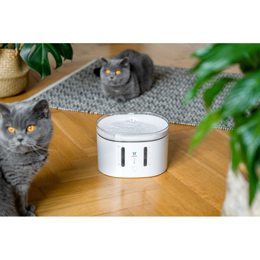TESLA Smart - Fonte inteligente para animais de estimação com esterilização UV 2,5 l 5V Wi-Fi