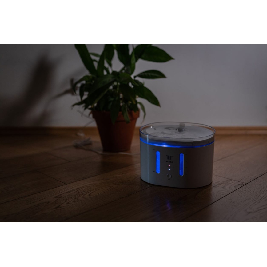 TESLA Smart - Fonte inteligente para animais de estimação com esterilização UV 2,5 l 5V Wi-Fi
