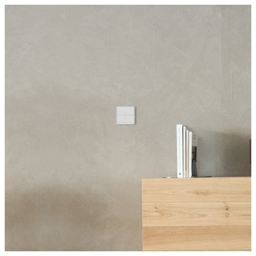 TESLA Smart - Interruptor doméstico inteligente sem fios 4P 1xCR2430 ZigBee