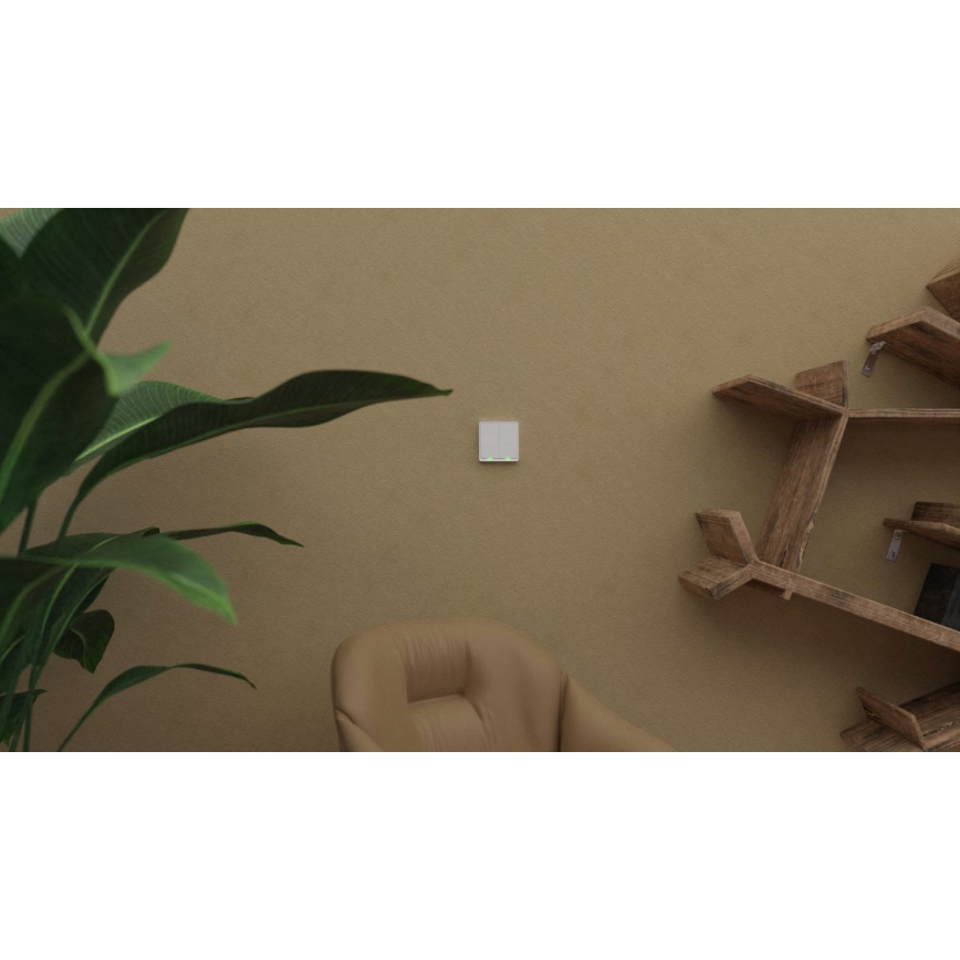 TESLA Smart - Interruptor doméstico sem fios inteligente 2P 1xCR2430 ZigBee