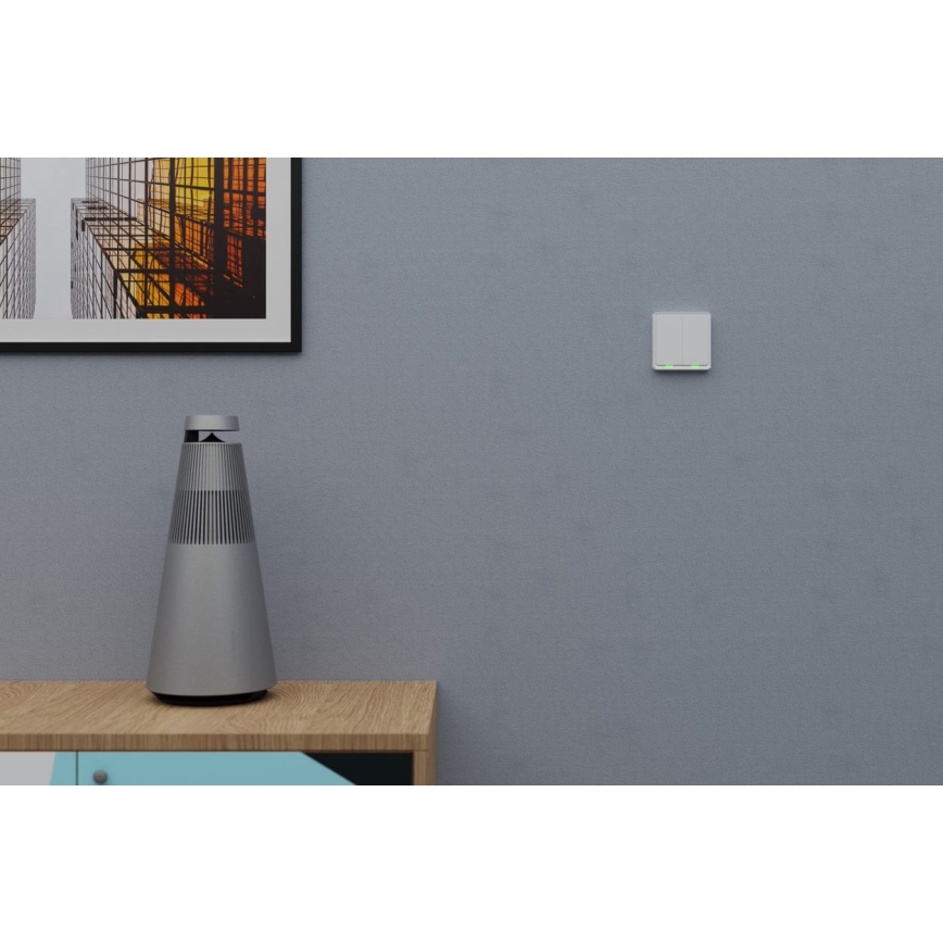 TESLA Smart - Interruptor doméstico sem fios inteligente 2P 1xCR2430 ZigBee